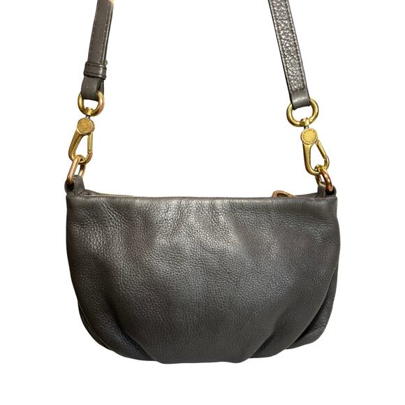 Marc by Marc Jacobs Classic Q Percy Crossbody Gray Pebbled Leather Bag